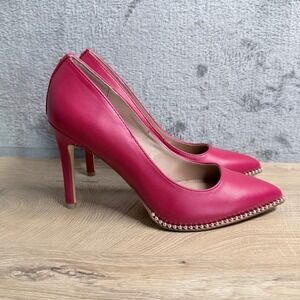 BCBGeneration Pumps Women 8 Pink Studded Pointed Toe Stiletto Heel High Heels